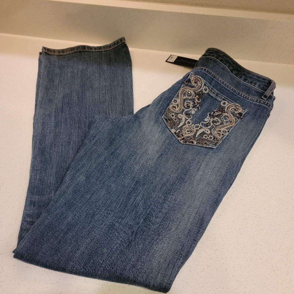 Code Bleu Size 6 Designer Pocket Jeans